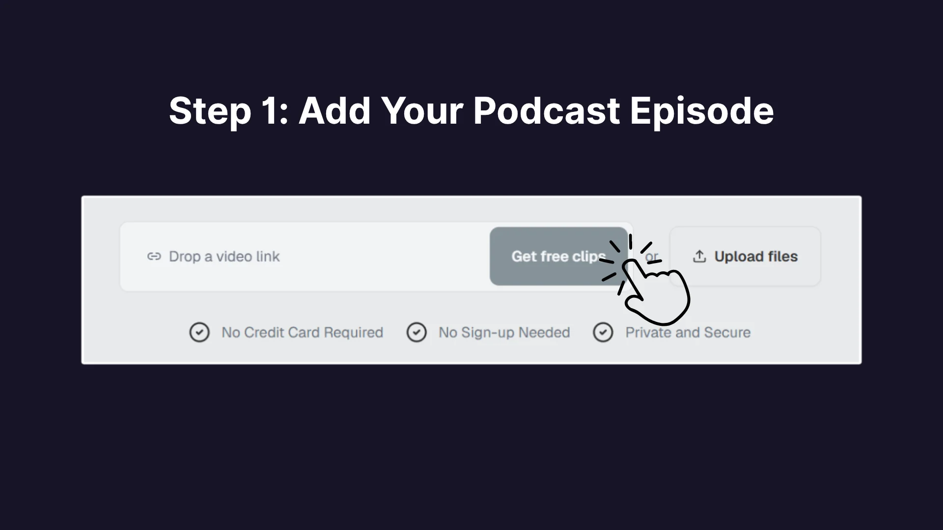Passo 1: Adicione seu episódio de podcast