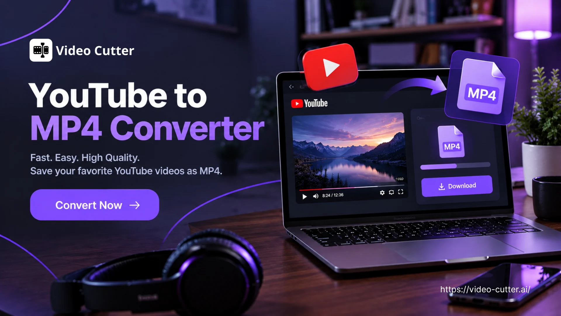 Kostenloser YouTube-zu-MP4-Konverter online: HD und 4K