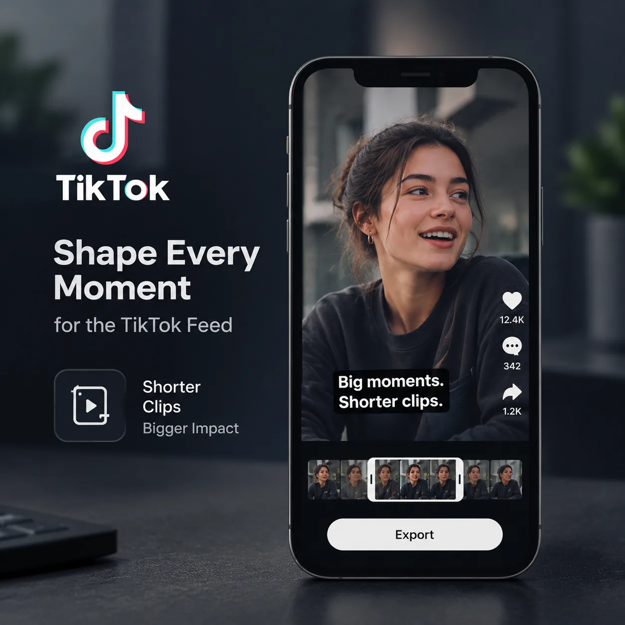 Adapte cada momento ao feed do TikTok
