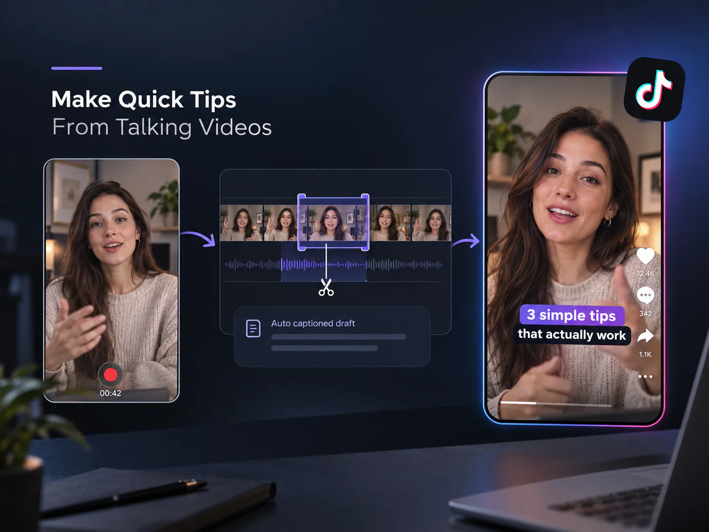 Transforme vídeos falando para a câmera em dicas rápidas