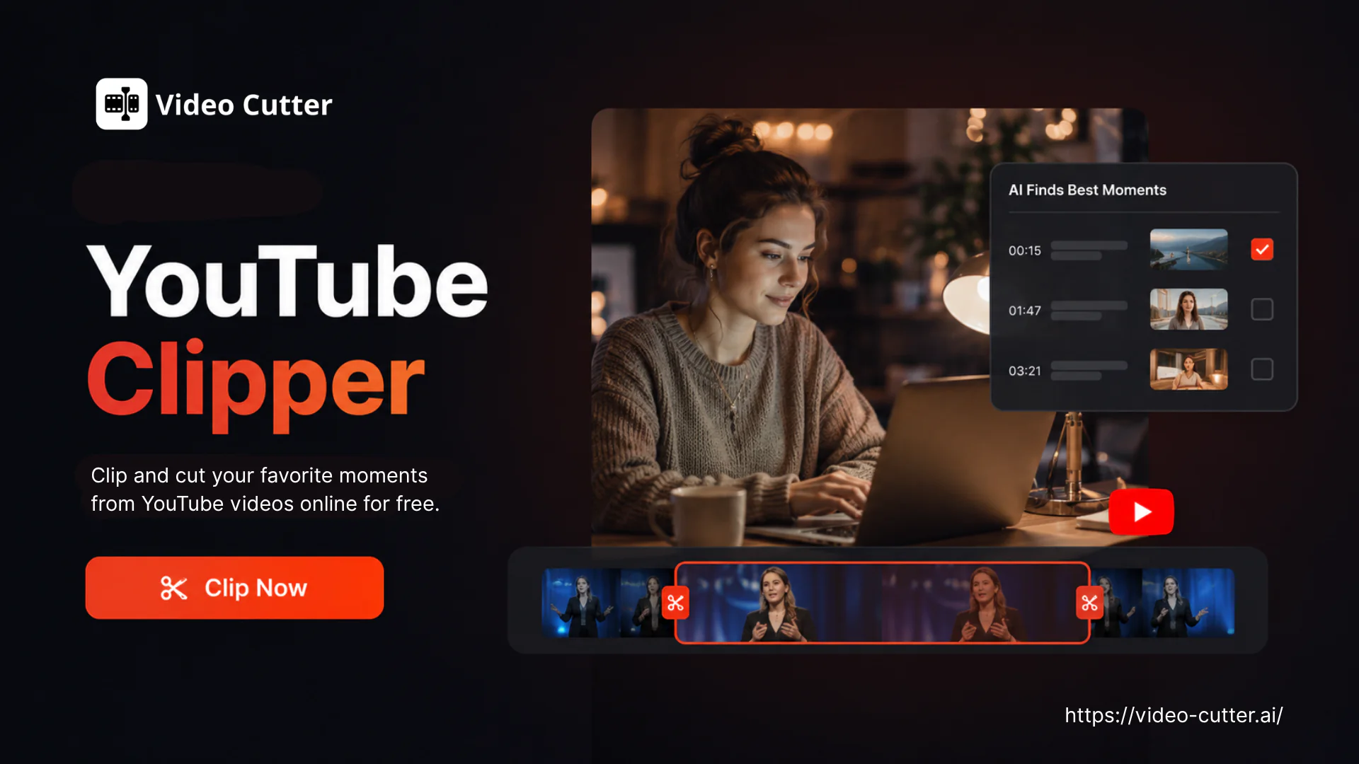 YouTube Clipper creating short videos from a long YouTube video
